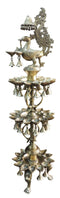 Brass Fancy Peacock 3 Steps Deepak 27Kg